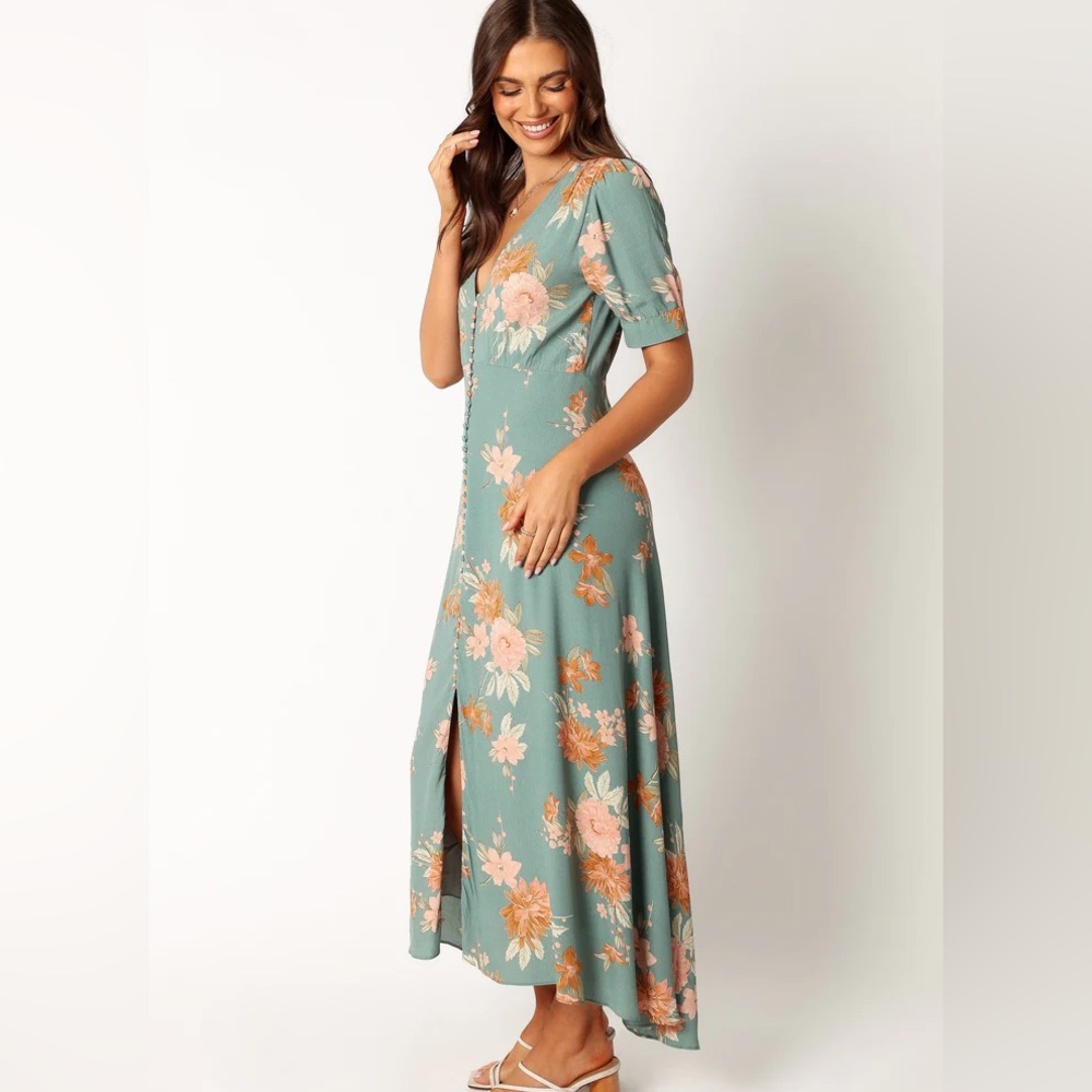 Petal & Pup Frampton Midi Dress - blue floral